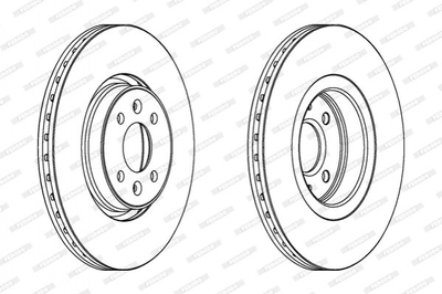 Тормозные диски FERODO DDF1513C Renault Scenic, Grand Scenic 8201695231, 8200046548, 7701207897