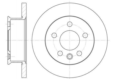 Тормозные диски ROADHOUSE 641400 Volkswagen Transporter 230293, 701615301C, 701615301