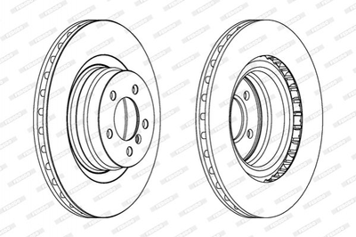 Тормозные диски FERODO DDF1435C1 Land Rover Range Rover SDB500193, SDB500192, LR031843