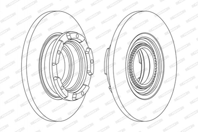 Тормозные диски FERODO DDF2472 Ford Transit BK212A097AB, 2013002, 1764282