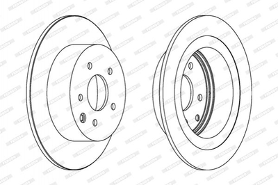 Тормозные диски FERODO DDF1590C Nissan Juke, Qashqai, Teana 43206JD00B, 43206JD00A, 432069Y000