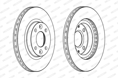 Тормозные диски FERODO DDF2327C Renault Logan, Clio, Twingo, Sandero; Dacia Logan; Smart Fortwo 402062212R, 402063149R, 402063166R