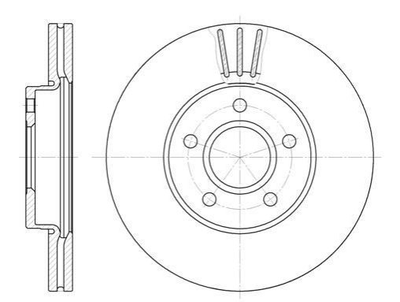 Тормозные диски ROADHOUSE 671010 Ford Focus, C-Max; Volvo V50, S40, V40, C70, C30 1223665, 1253729, 1253730