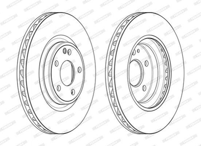 Тормозные диски FERODO DDF2545C Mercedes CLA-Class, A-Class, B-Class, GLA-Class 2464212612, 246421261207