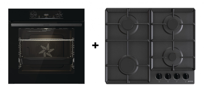 Комплект Духова шафа Gorenje BO6735E05B + Варильна поверхня Gorenje G641EB