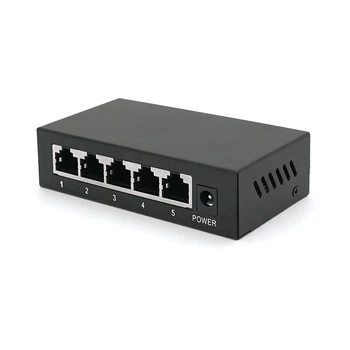 POE-свитч Merlion 4 порта PoE 10/100 Мбит 1 RJ45 Uplink внешний БП 52V 0.92A компактный