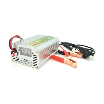 Зарядное устройство MA-1210A для аккумуляторов AGM/Gel/Lead 12V 10A с амперметром и клеммами, металлический корпус