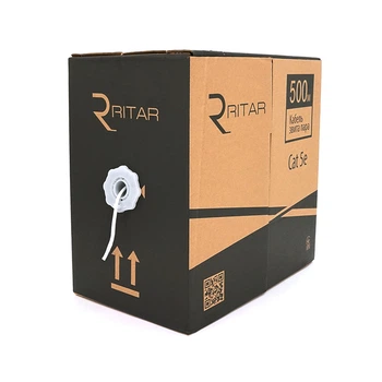 Кабель КВП UTP (2*2*0.5) 2p 24 AWG, Ritar, (CCA), для внутр. работ, 500м, White, Corton BOX (380x380x450),Q2