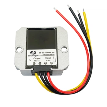 DC-DC преобразователь 5–36V→12V 3A 36W IP68 автомобильный