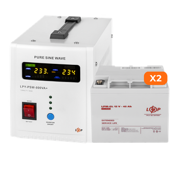 КРП LogicPower КРП LogicPower 800 + гелевая батарея 1080 Ватт (UPS 800+ АКБ GL 1080W)