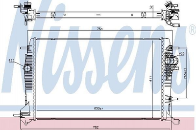 Радіатор охолодження двигуна NISSENS 637648 Renault Scenic, Grand Scenic 214100017R
