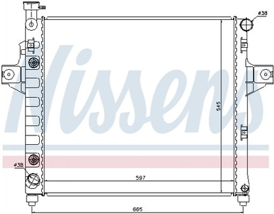 Радіатор охолодження двигуна NISSENS 61009 Jeep Grand Cherokee II (WJ, WG) 52079428AB, 52079428AB