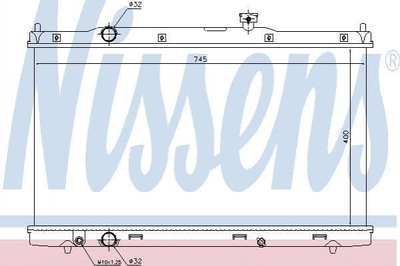 Радиатор охлаждения двигателя NISSENS 681376 Honda Accord 190105K0A01