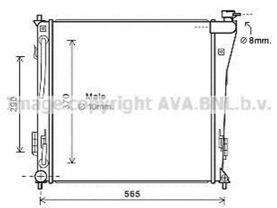 Радиатор охлаждения двигателя AVA COOLING HY2305 Hyundai I40 253103Z100