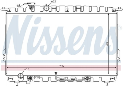 Радиатор охлаждения двигателя NISSENS 67028 Hyundai Sonata 2531039500, 253103F000, 253103F001