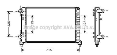 Радиатор охлаждения двигателя AVA COOLING FTA2262 Fiat Doblo 46749018, 46803035, 51867711