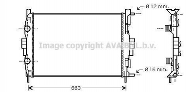 Радиатор охлаждения двигателя AVA COOLING RT2307 Renault Megane, Scenic, Grand Scenic 8200115542, 7711135784