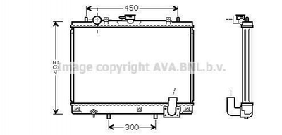 Радиатор охлаждения двигателя AVA COOLING MT2161 Mitsubishi L200 MR281023