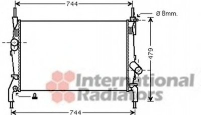 Радиатор охлаждения двигателя Van Wezel 18002404 Ford Transit 1383315, 1595061, 6C118005AB