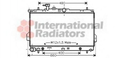 Радиатор охлаждения двигателя Van Wezel 82002096 Hyundai Matrix 2531017100, 2531017101, 2531017102