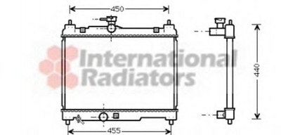 Радіатор охолодження двигуна Van Wezel 53002251 Toyota Yaris 1640023080, 1640023100