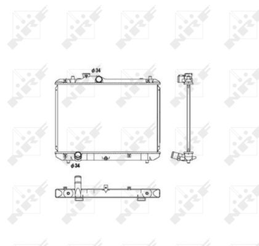 Радиатор охлаждения двигателя NRF 53582 Suzuki Swift 1770062J00, 1770063J00