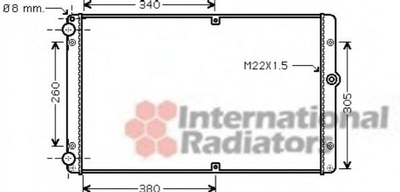 Радіатор охолодження двигуна Van Wezel 58002245 Volkswagen Transporter 7D0121253A