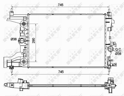 Радиатор охлаждения двигателя NRF 53122 Opel Astra; Chevrolet Cruze 1300300, 13267652