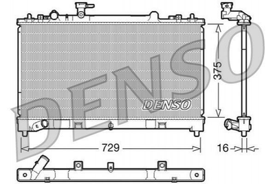 Радиатор охлаждения двигателя DENSO DRM44023 Mazda 6 L51015200C