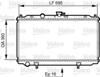 Радиатор охлаждения двигателя Valeo 734736 Nissan Almera, Primera 21410BM400, 21410BM402