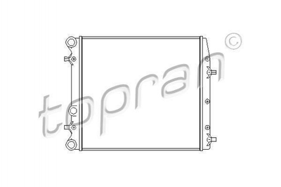 Радіатор охолодження двигуна TOPRAN/HANS PRIES 112239 Skoda Fabia; Seat Ibiza, Cordoba; Volkswagen Polo 6Q0121253AE, 6Q0121253J