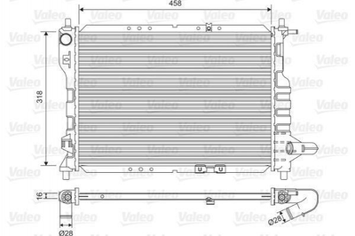 Радиатор охлаждения двигателя Valeo 701598 Daewoo Matiz 96591475, 96477777