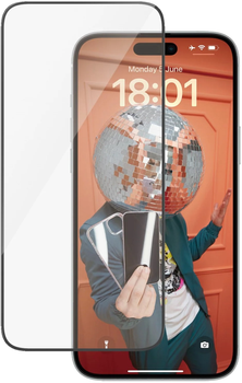Szkło hartowane Panzer Glass Ultra-Wide Fit + EasyAligner do Apple iPhone 15 Plus antybakteryjne Black (5711724028113)