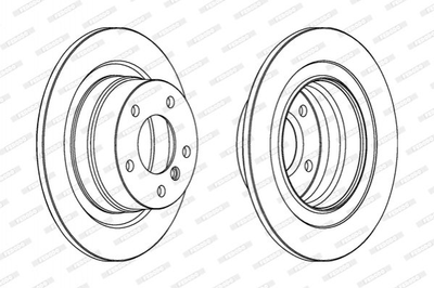 Тормозные диски FERODO DDF1230C BMW 1 Series, 3 Series 34216855002, 34216769271, 34216764649