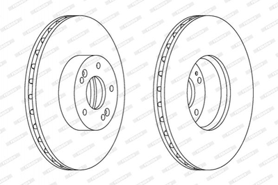 Гальмівні диски FERODO DDF1631C1 Hyundai Santa Fe, IX55 517122B700, 517122P700