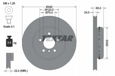 Диски гальмові TEXTAR 92265625 BMW 3 Series, 4 Series 34206797607, 6797607