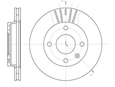 Тормозные диски ROADHOUSE 609610 Ford Fiesta, KA 1066271, 1107768, 1019604