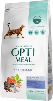 Сухой корм для кошек Optimeal Sterilised с лососем 10 кг (4820215368179)