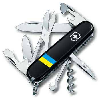 Ніж Victorinox Climber Ukraine Black Прапор України (1.3703.3_T1100u)