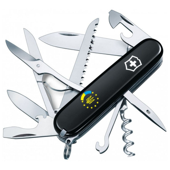 Нож Victorinox Huntsman Ukraine Black Україна ЄС (1.3713.3_T1130u)
