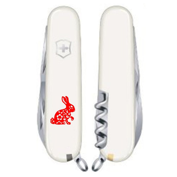 Ніж Victorinox Spartan Zodiac White Бенгальський Кролик Red (1.3603.7_Z2061u)