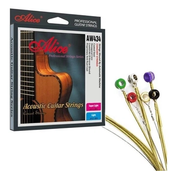 Струны для акустической гитары Alice AW434P-SL 80/20 Bronze (11-52) Super Light