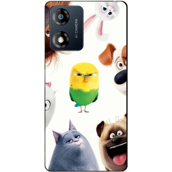 Чехол силиконовый бампер Candy для Motorola Moto E13 с рисунком Тайная Жизнь Домашних Животных
