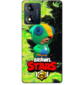 Чехол силиконовый бампер Candy для Motorola Moto E13 с Героем Brawl Stars Бравл Старс Леон Brawl Stars Бравл Старс
