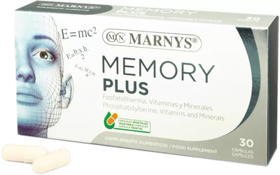 Натуральна харчова добавка Marnys Memory Plus 30 капсул (8410885075857)