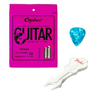 Струны Orphee TX640 75/25 Bronze 12-53 + устройство для вынимания шпилек
