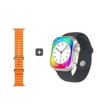 Смарт-годинник WUW J09 NFC Smart Watch 2 ремінця в комплекті Black/Orange