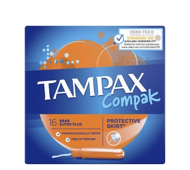 Tampony Tampax Compak Super Plus z aplikatorem 16 szt (8001841300399)