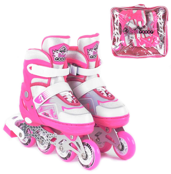 Роликовые коньки раздвижные Best Roller размер 30-33 Pink (47144-S)