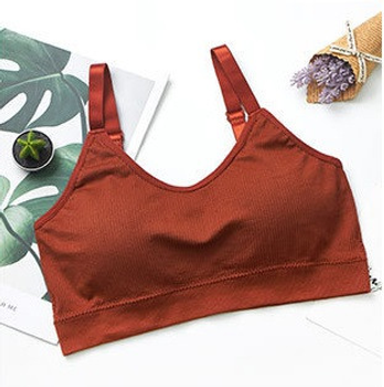 Женский топ в рубчик топик бюстгальтер бралетт лиф Honey Fashion Accessories One Size (S/M/L) терракотовый (2-29)